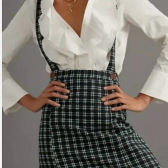 Anthropologie Black and White Plaid Pencil Skirt - Picture 1 of 9